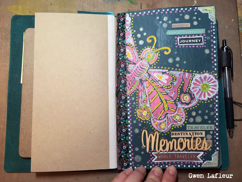 Make Your Own Traveler Notebook Insert with Stencils - Gwen Lafleur